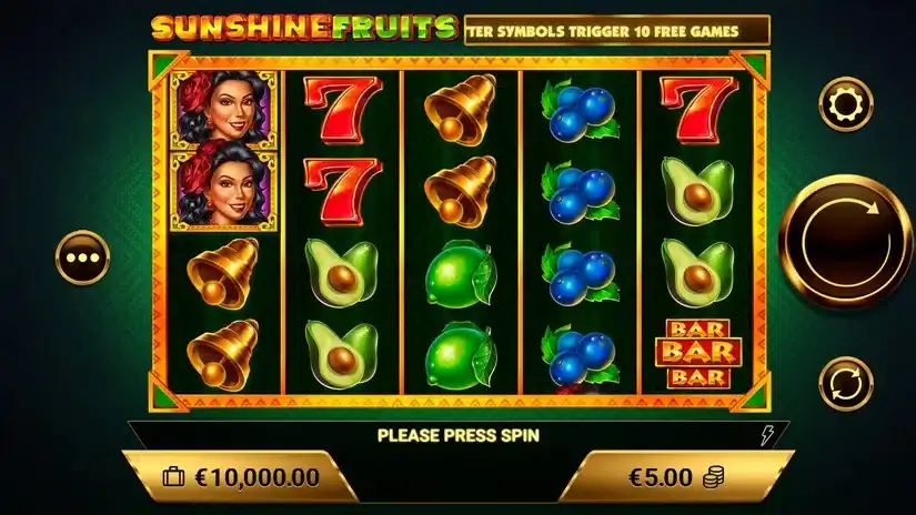 Sunshine Fruits slot screenshot 