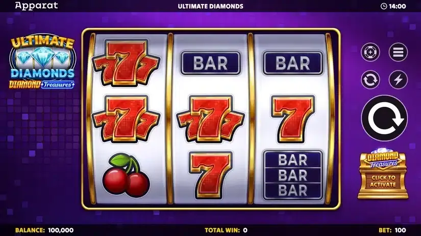 Ultimate Diamonds – Diamond Treasures slot screenshot 1