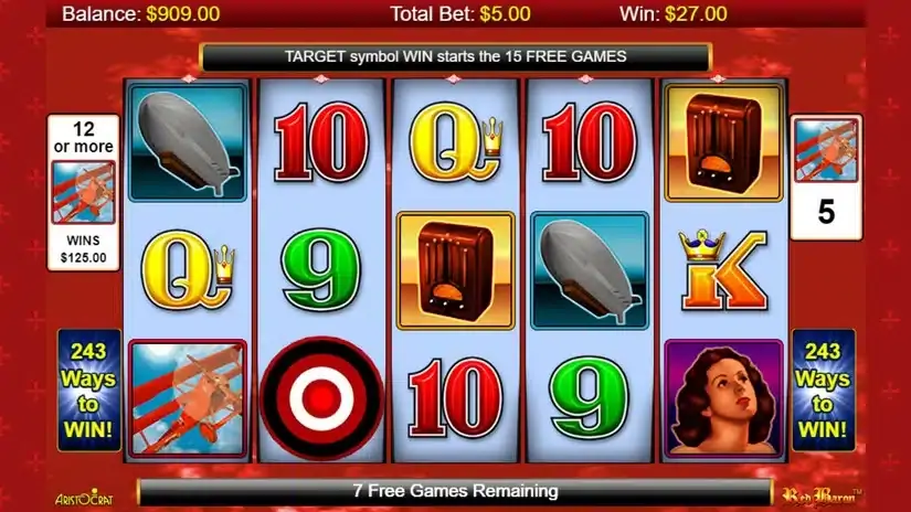 Red Baron slot screenshot 