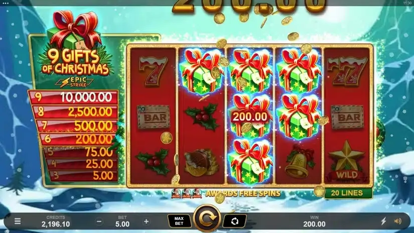 9 Gifts of Christmas slot screenshot 3