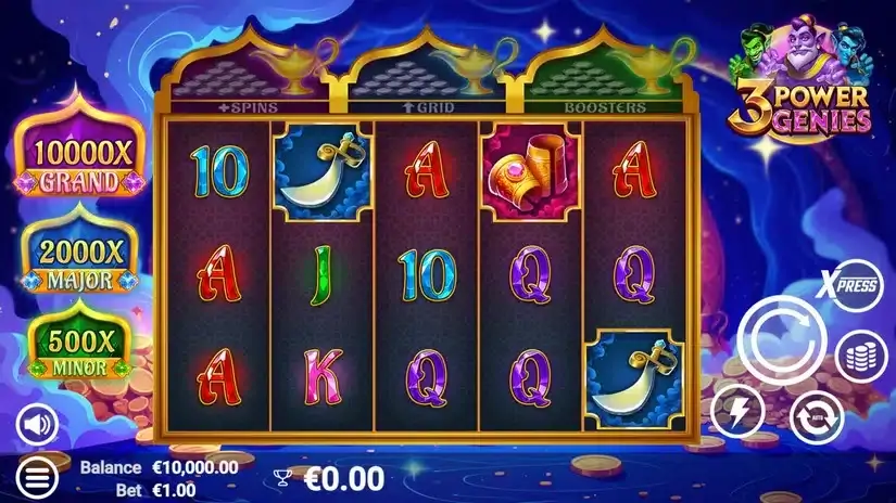3 Power Genies slot screenshot 1