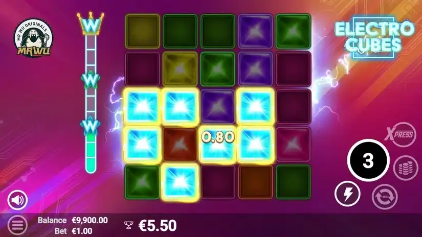 Electro Cubes slot screenshot 3