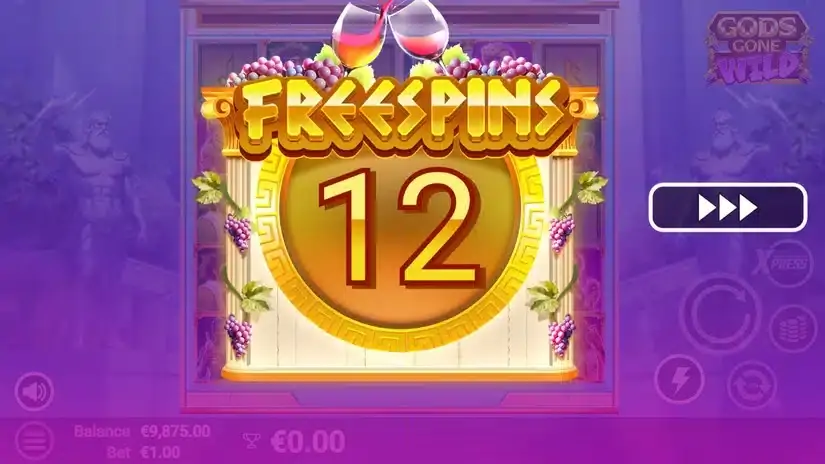 Gods Gone Wild slot screenshot 3