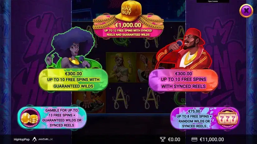 HipHopPop slot screenshot 2