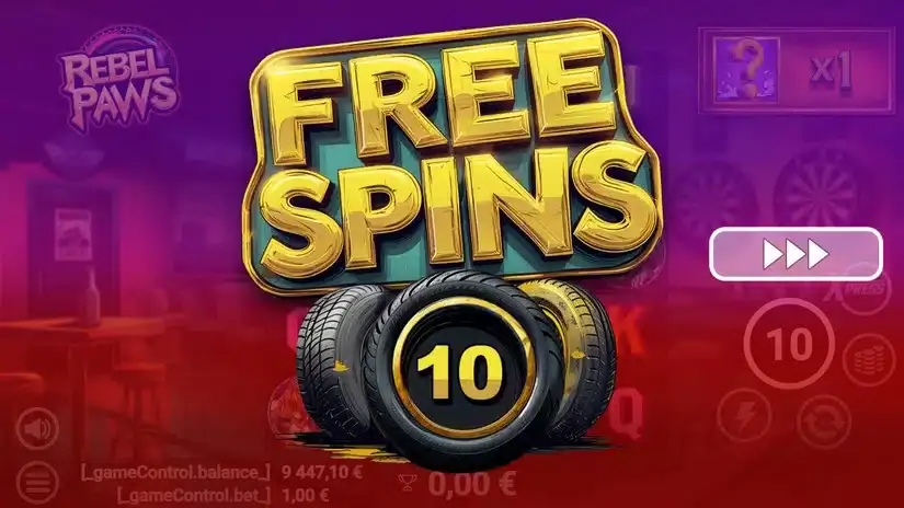 Rebel Paws slot screenshot 5