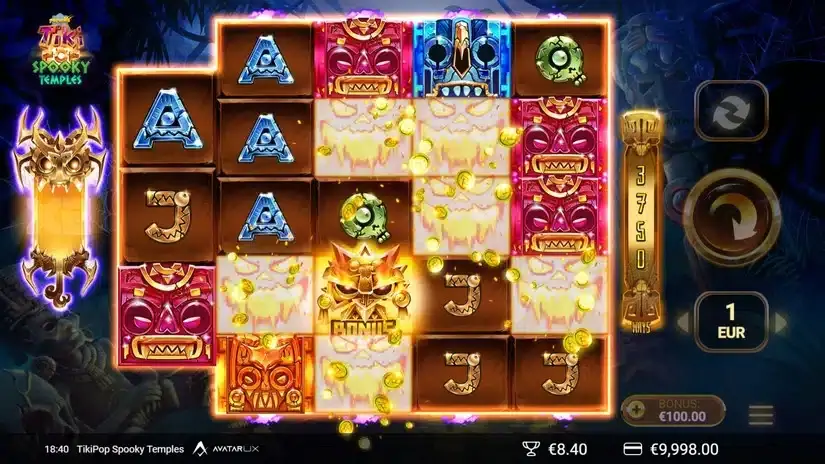 TikiPop Spooky Temples slot screenshot 4
