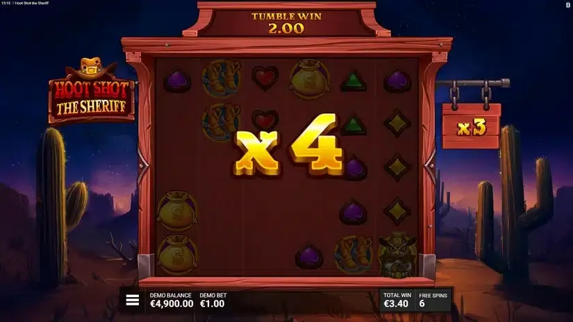 Hoot Shot The Sheriff slot screenshot 