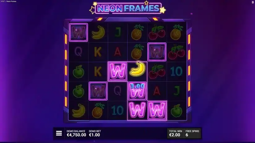 Neon Frames slot screenshot 4