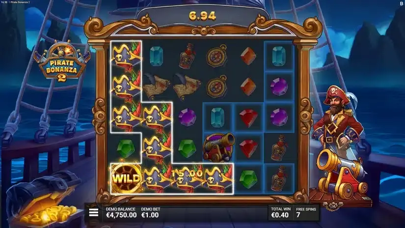 Pirate Bonanza 2 slot screenshot 4