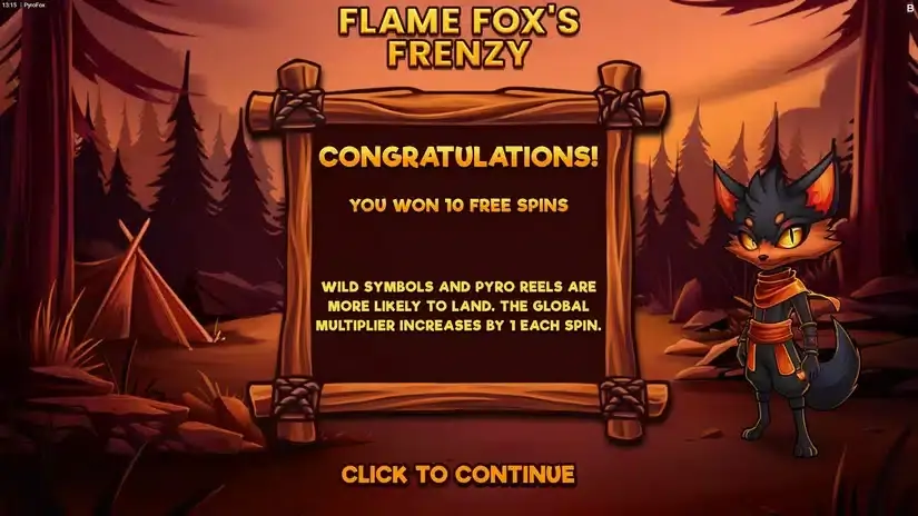 Pyrofox slot screenshot 4