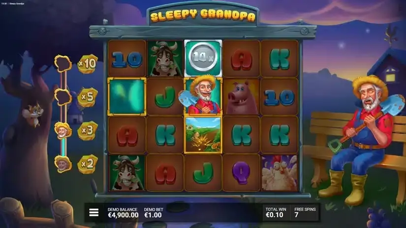 Sleepy Grandpa slot screenshot 4