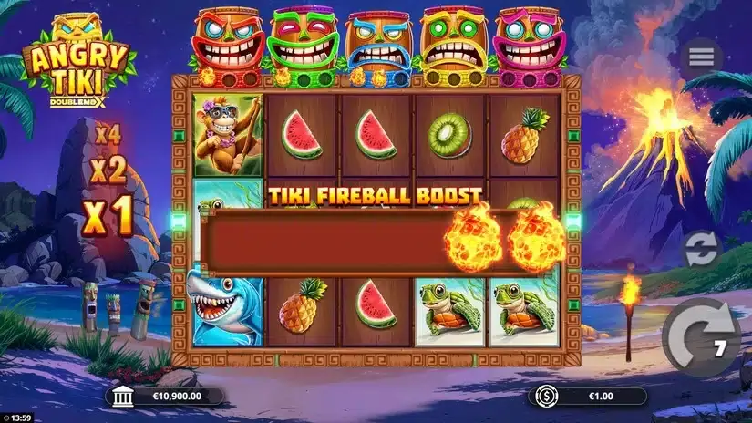 Angry Tiki DoubleMax slot screenshot 3