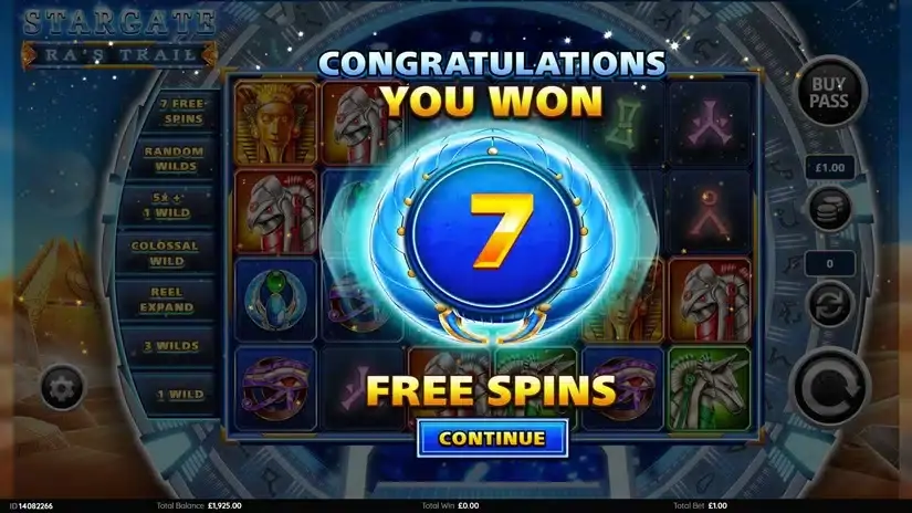 Stargate Ra’s Trail slot screenshot 2