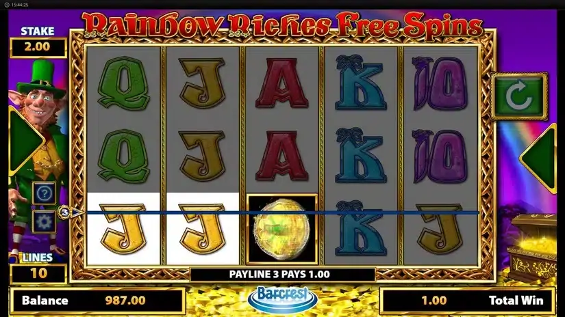 Rainbow Riches Free Spins slot screenshot 3