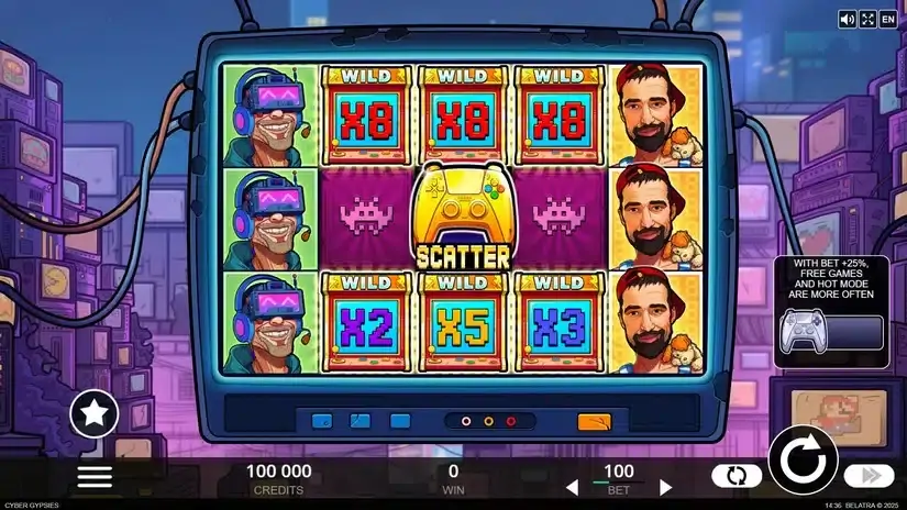 Cyber Gypsies slot screenshot 1