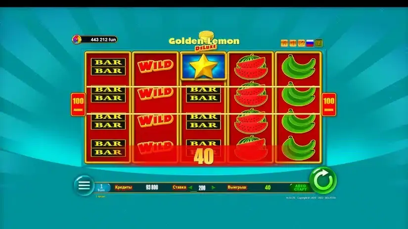 Golden Lemon Deluxe slot screenshot 2