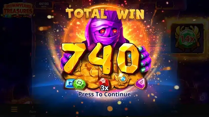 Mummyland Treasures slot screenshot 