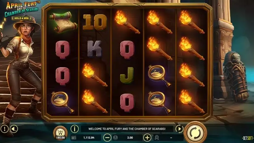 April Fury And The Chamber Of Scarabs slot screenshot