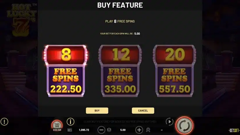 Hot Lucky 7s slot screenshot 2