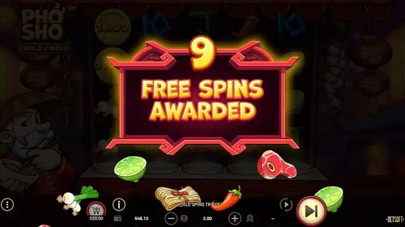 Pho Sho Hold & Win slot screenshot 2