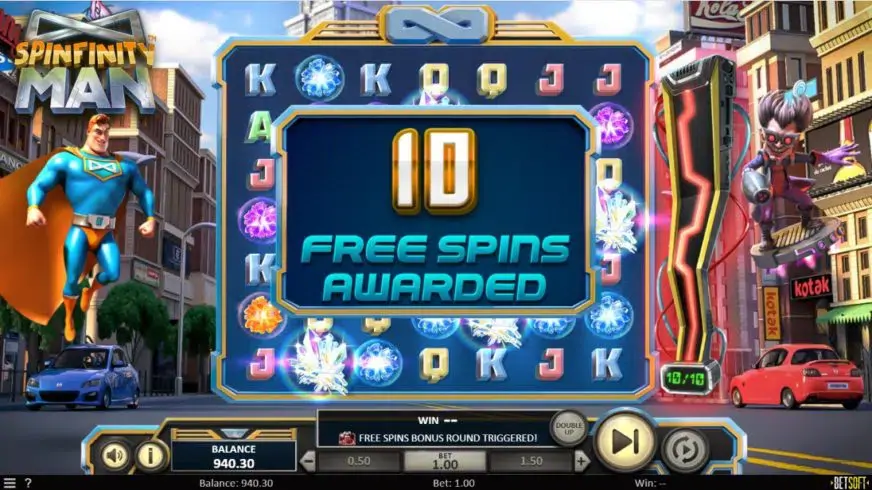 Spinfinity Man slot screenshot 4