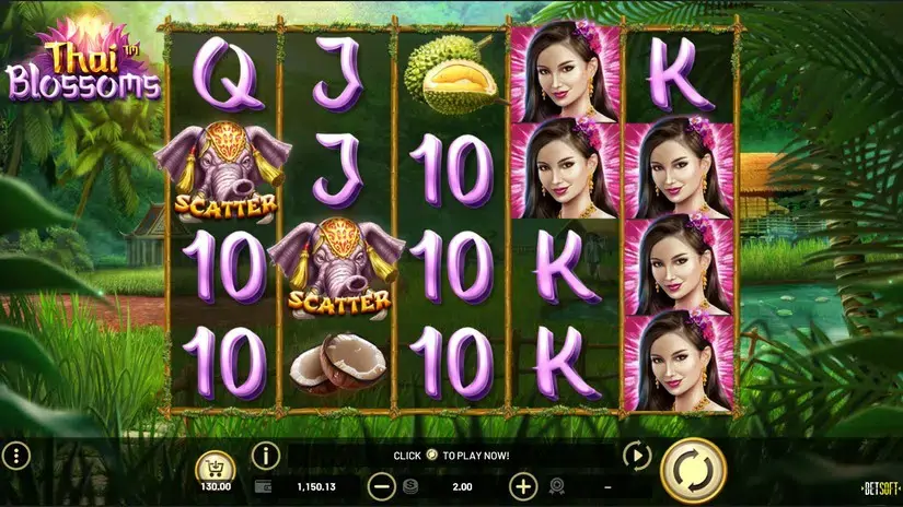Thai Blossoms slot screenshot 2