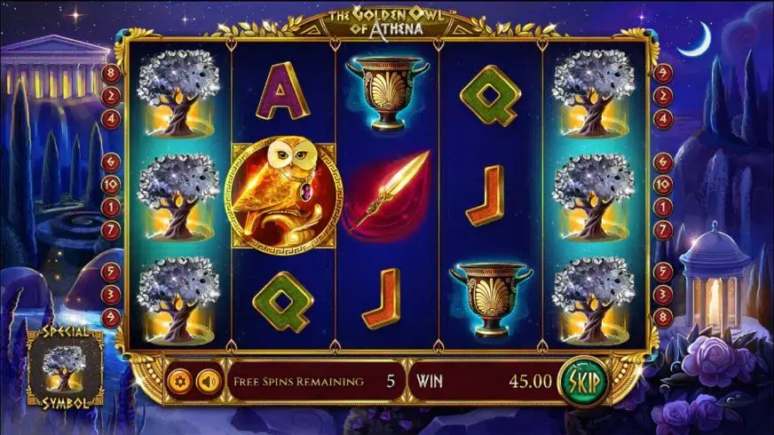 The Golden Owl Of Athena slot screenshot 2