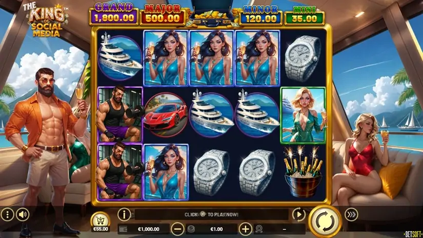 The King of Social Media slot screenshot 1