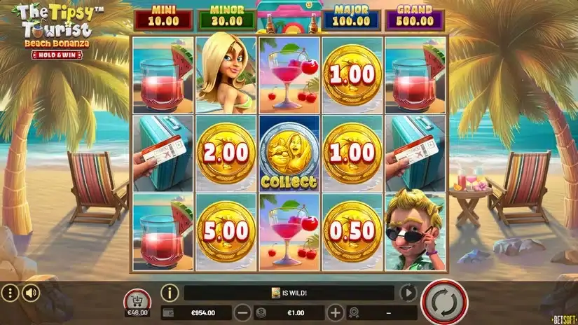 The Tipsy Tourist: Beach Bonanza – Hold & Win slot screenshot 2