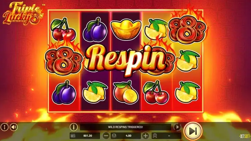 Triple Lucky 8’s slot screenshot 4