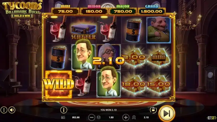 Tycoons: Billionaire Bucks slot screenshot 