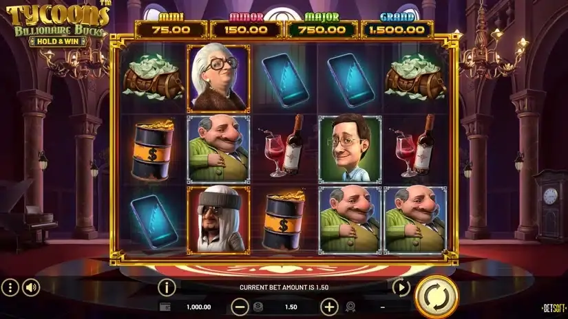 Tycoons: Billionaire Bucks slot screenshot 