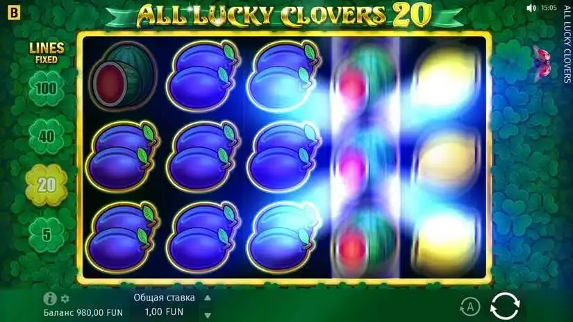 All Lucky Clovers 20 slot screenshot 2