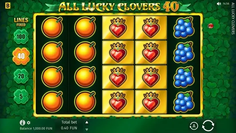 All Lucky Clovers 5 slot screenshot 2