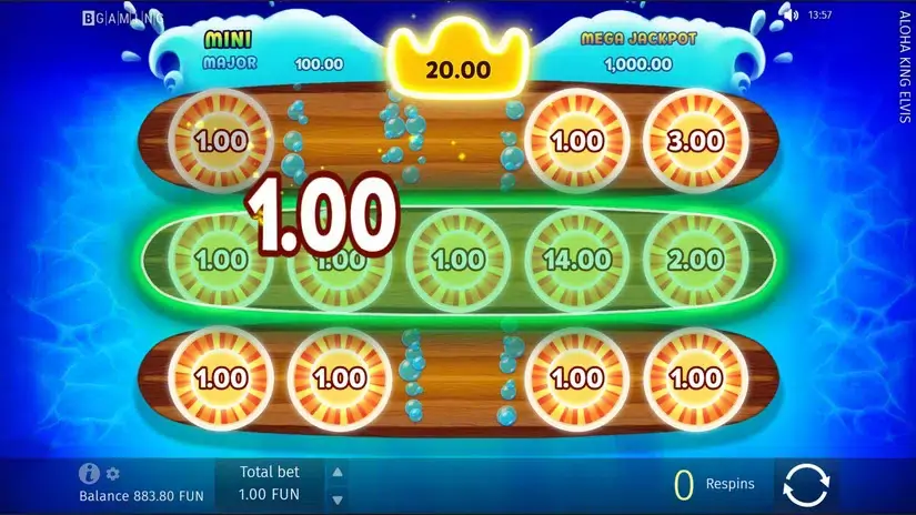 Aloha King Elvis slot screenshot 