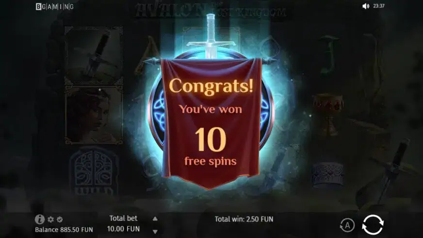 Avalon: The Lost Kingdom slot screenshot 3