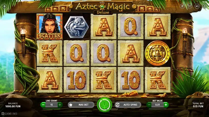 Aztec Magic Deluxe slot screenshot 