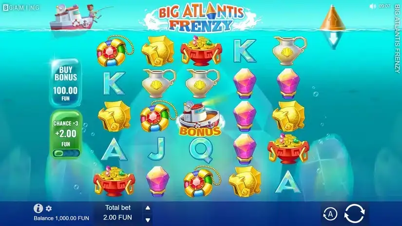 Big Atlantis Frenzy slot screenshot 