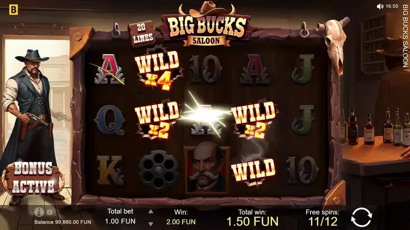 Big Bucks Saloon slot screenshot 