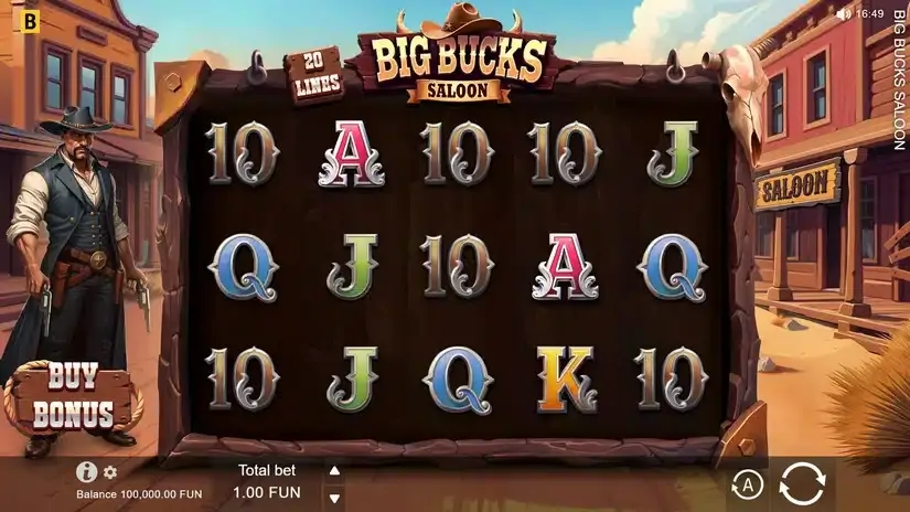 Big Bucks Saloon slot screenshot 