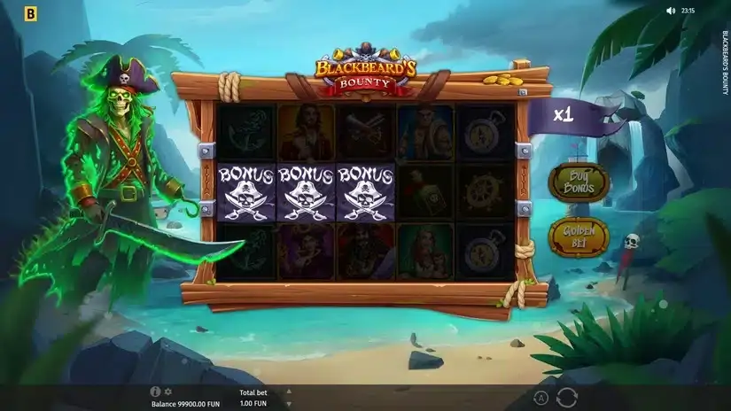 Blackbeard’s Bounty slot screenshot 2