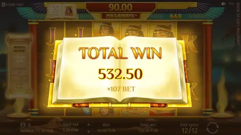 Book of Cats MEGAWAYS slot screenshot 