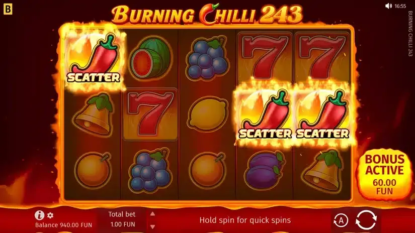 Burning Chilli 243 slot screenshot 2