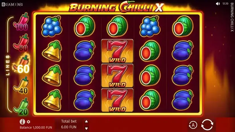 Burning Chilli X slot screenshot 