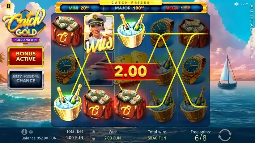 Catch the Gold Hold and Win slot screenshot 4