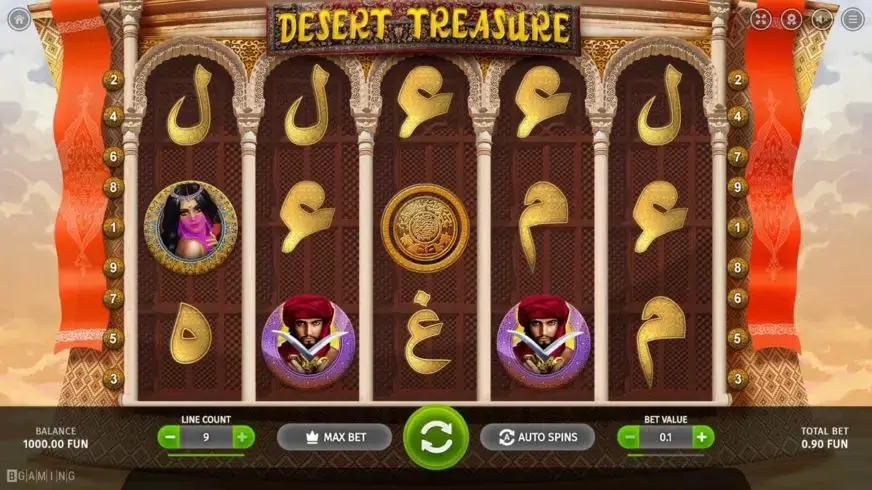 Desert Treasure slot screenshot 1