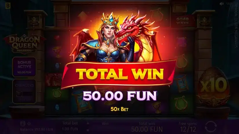 Dragon Queen MEGAWAYS slot screenshot 