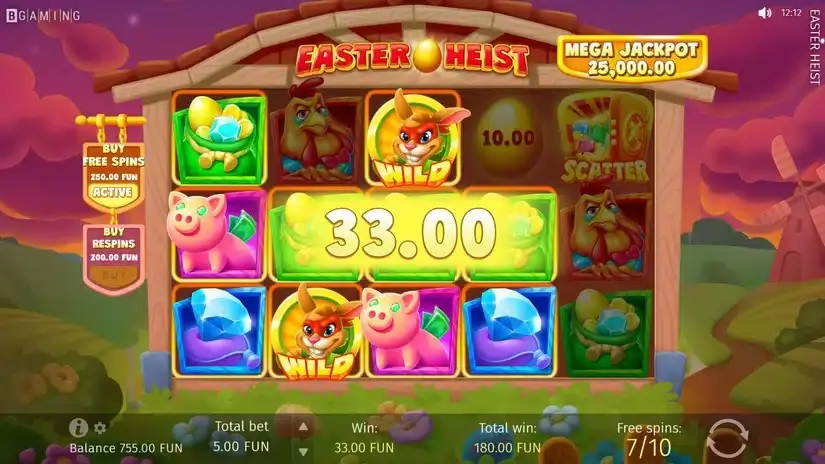 Easter Heist slot screenshot 6