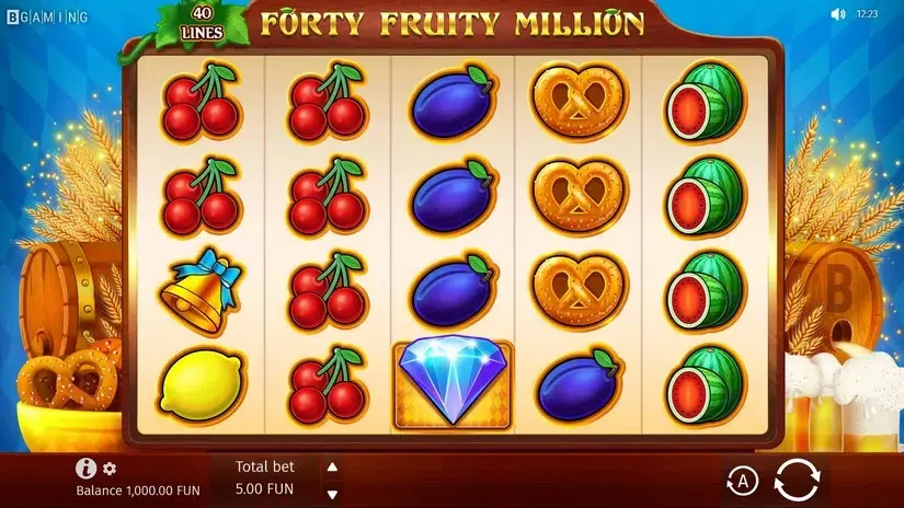 Forty Fruity Million slot screenshot 