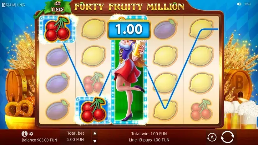 Forty Fruity Million slot screenshot 4
